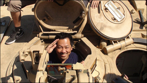 shigenobu matsuyama dans un tank