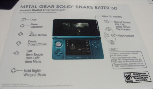 Contrles MGS Snake Eater 3D E3 2011