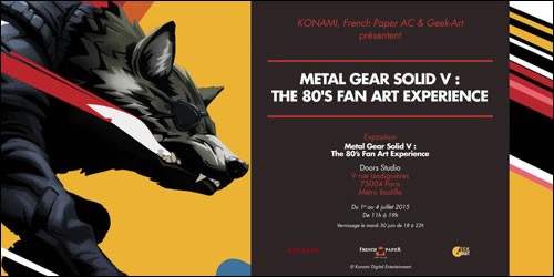 Une exposition 'Metal Gear Solid V : The 80's Fanart Experience'  Paris