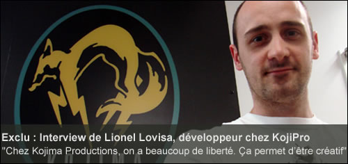 Interview de Lionel Lovisa, dveloppeur chez Kojima Productions