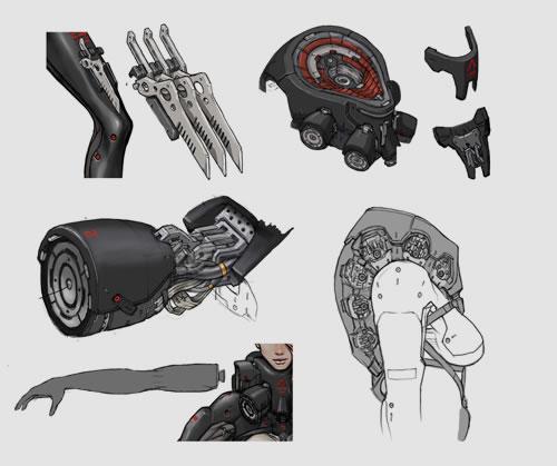 Quelques artworks de Mistral dans Metal Gear Rising Revengeance