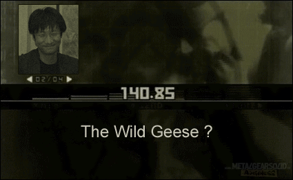 The Wild Geese Metal Gear Solid 3 Kojima Snake