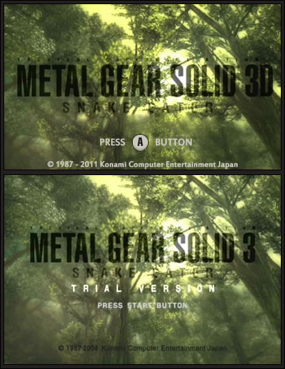 Metal Gear Solid Snake Eater 3D poisson avril