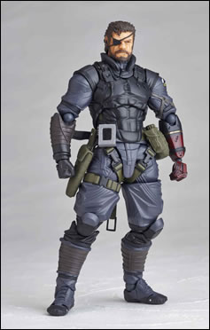 La figurine Vulcanlog de Venom Snake en Sneaking Suit illustre et date