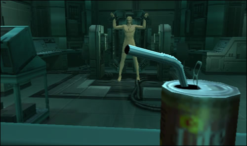 Raiden nu torture dans Metal Gear Solid 2