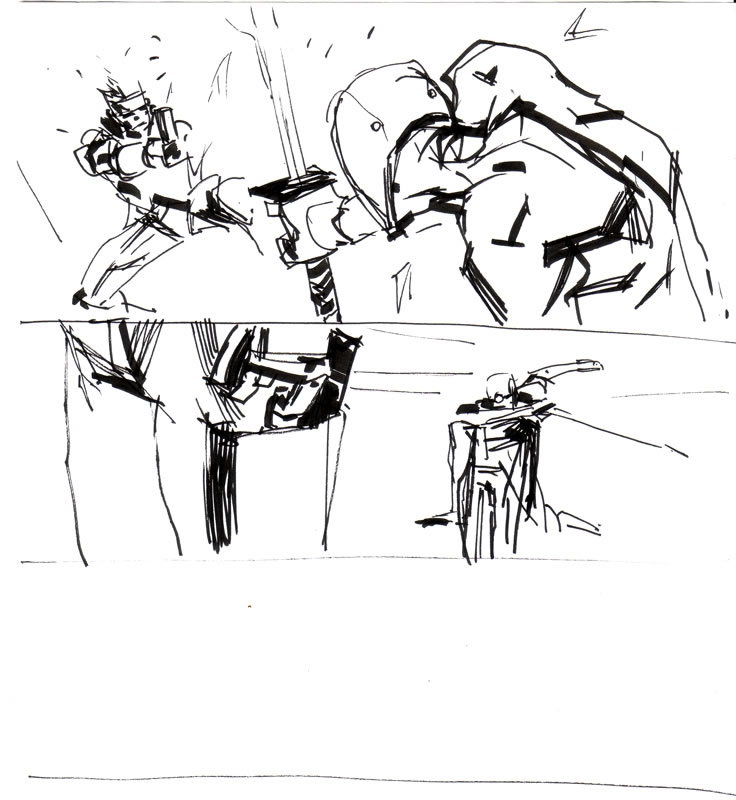 Ashley Wood dessin original Metal Gear Solid