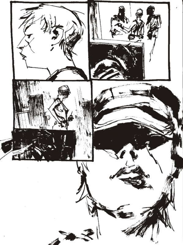 Ashley Wood dessin original Metal Gear Solid